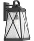 Creighton 1-Light Large Wall-Lantern Textured Black