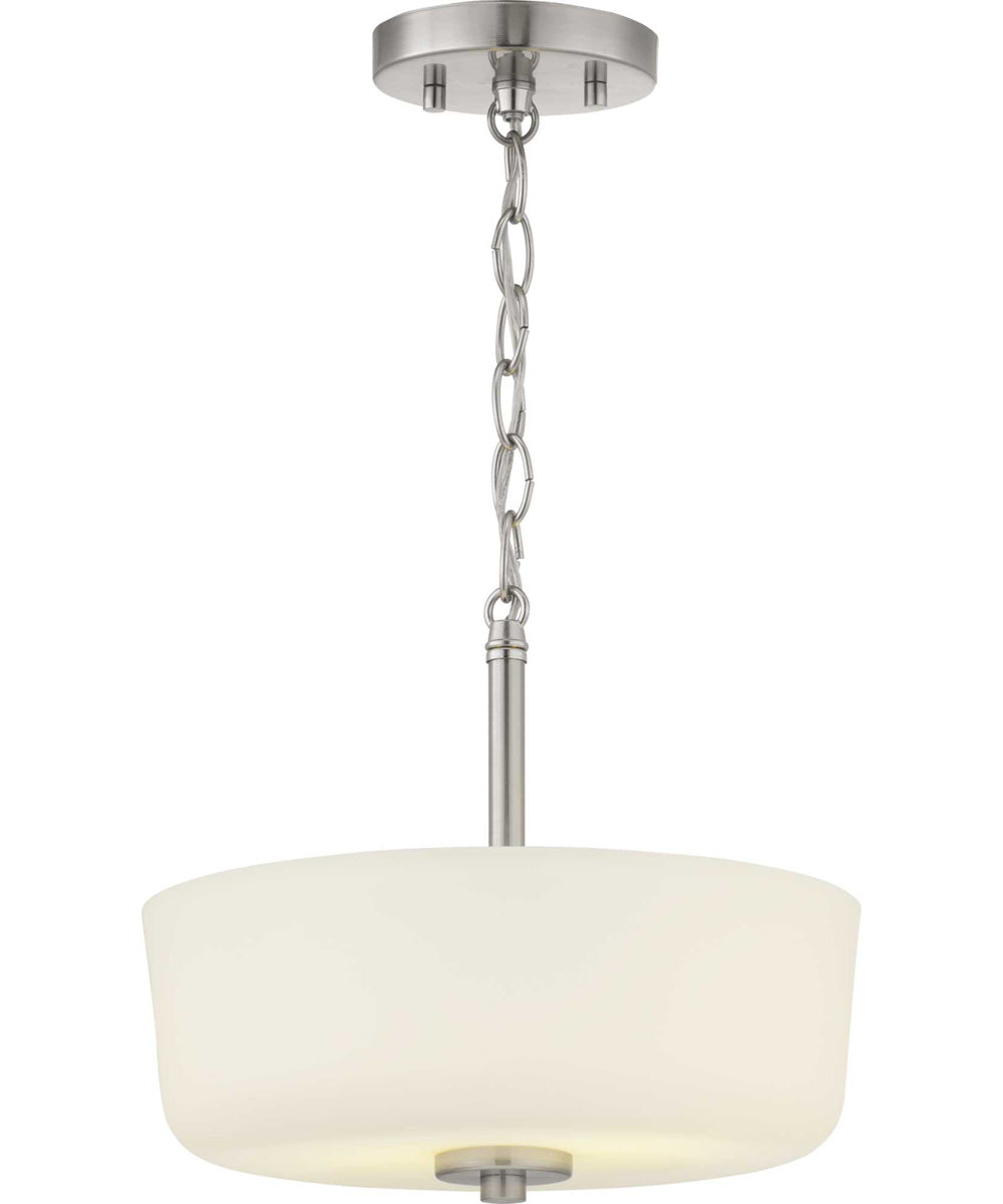 Tobin 2-Light 12-1/4" Semi-Flush Convertible Brushed Nickel