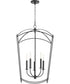 Mantle 5-light Entry Foyer Hall Chandelier Matte Black