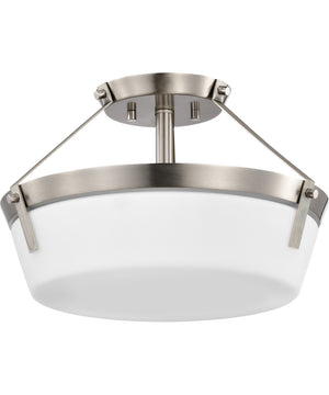 Rowen 3-Light Close-to-Ceiling Brushed Nickel