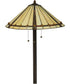 61"H Belvidere  3-Light Tiffany Floor Lamp Brown