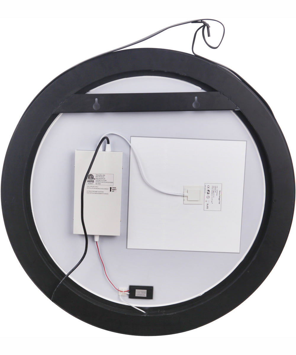 LED Lighted Mirror 1-Light Mirror Flat Black