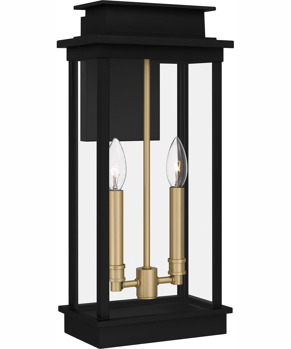 Noelle Large 2-light Outdoor Wall Light  Coastal Armour Aluminum Matte Black