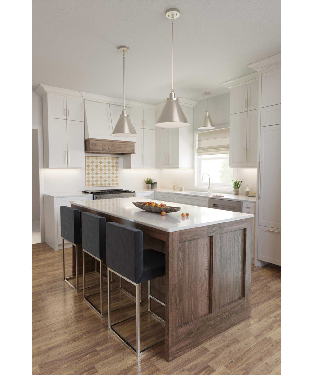 Hinton 1-Light Hanging Vintage Style Hanging Pendant Light Brushed Nickel