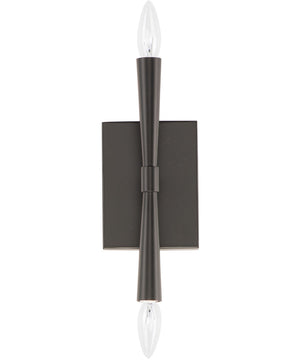 Rome 2-Light Wall Sconce Black