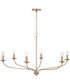 Dolan 6-Light Chandelier Matte Brass