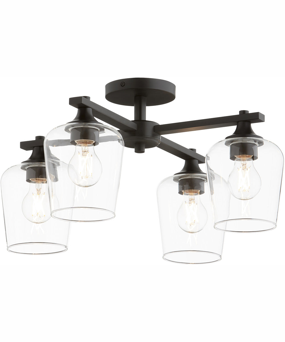 Veno 4-light Ceiling Flush Mount Matte Black