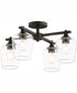Veno 4-light Ceiling Flush Mount Matte Black