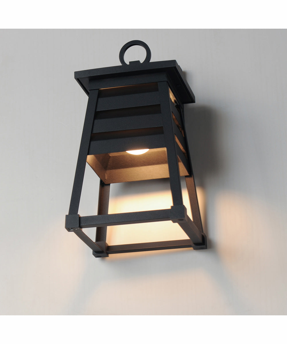 Shutters 1-Light Small Outdoor Wall Sconce Black