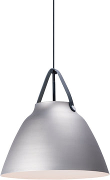 20"W Nordic 1-Light Pendant Black / Brushed Platinum