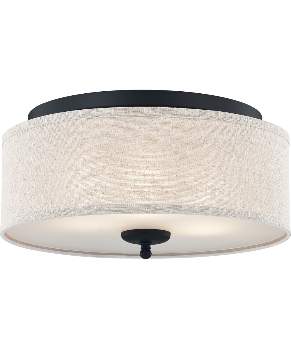 Blanche 3-light Flush Mount Matte Black