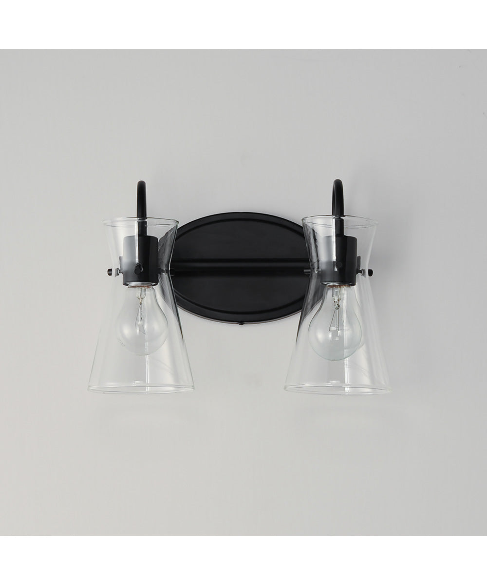 Ava 2-Light Bath Vanity Black