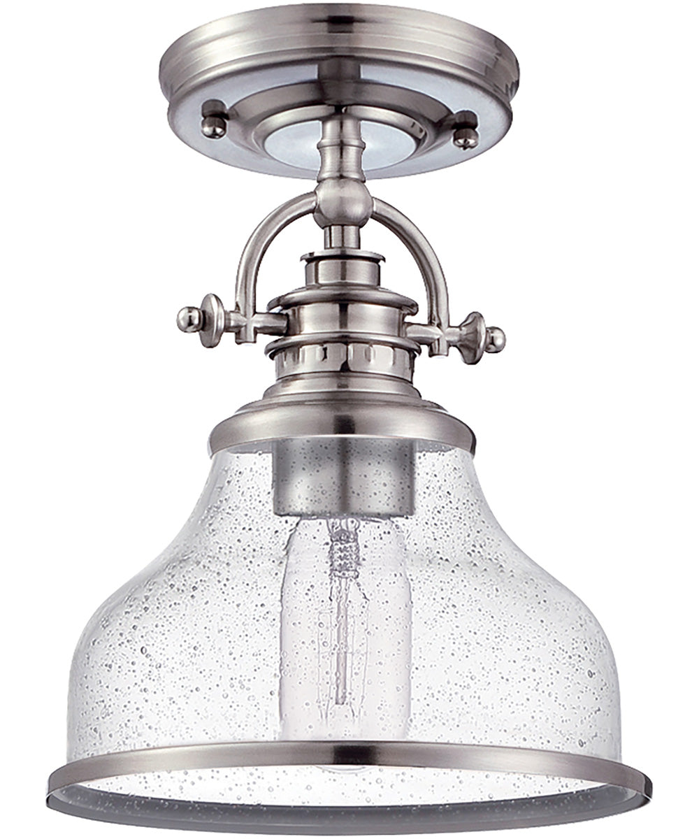 Grant 1-light Semi Flush Mount Brushed Nickel