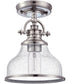 Grant 1-light Semi Flush Mount Brushed Nickel