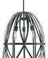 Chastain 3-Light Basket Farmhouse Pendant Light Cerused Black Oak