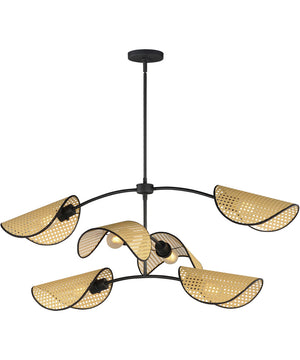 Bonnet 6-Light Chandelier Black
