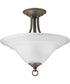 Trinity 2-Light 16" Semi-Flush Antique Bronze