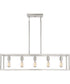 New Harbor 5-light Island Light Brushed Nickel