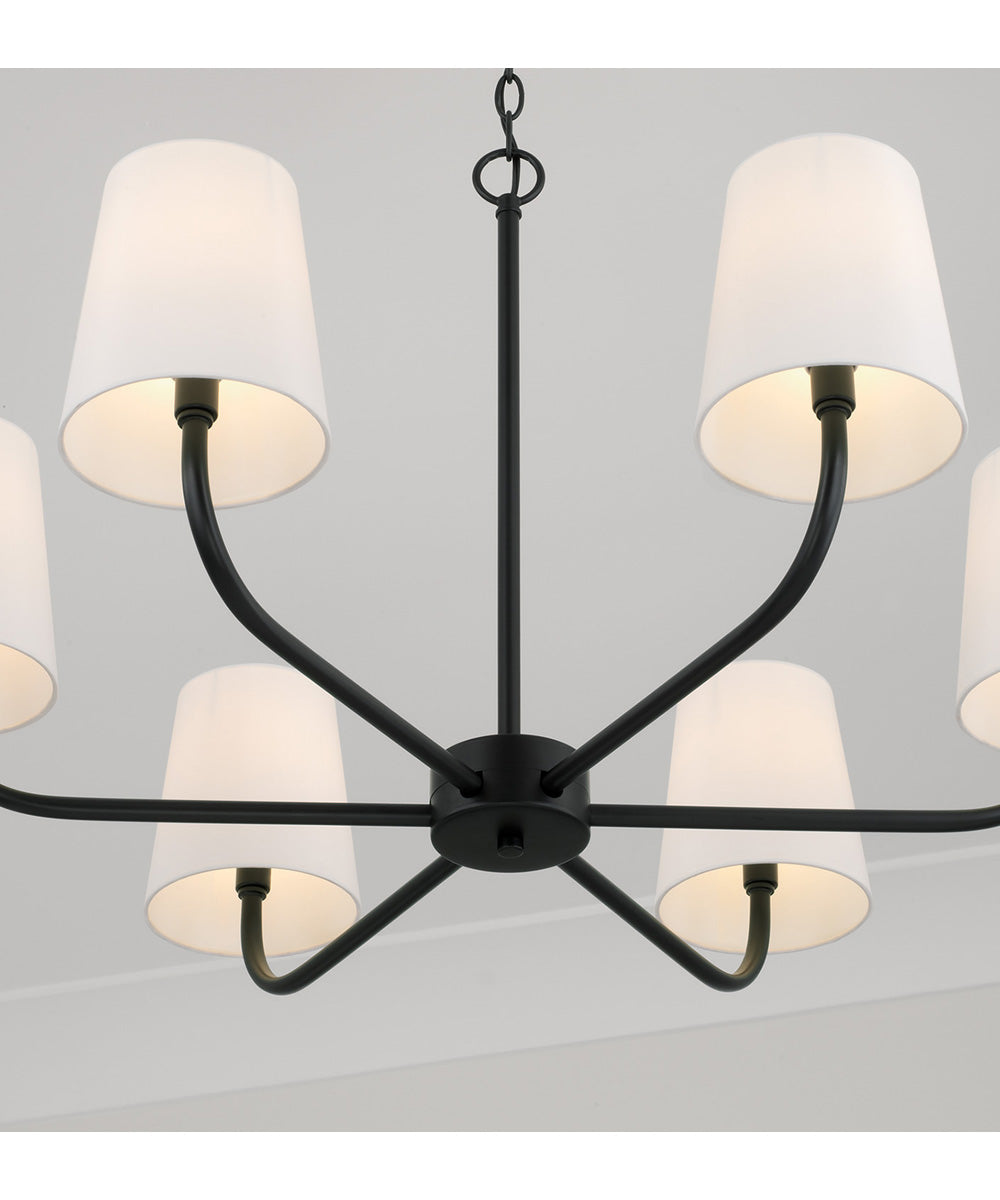 Brody 6-Light Chandelier Matte Black