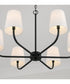 Brody 6-Light Chandelier Matte Black