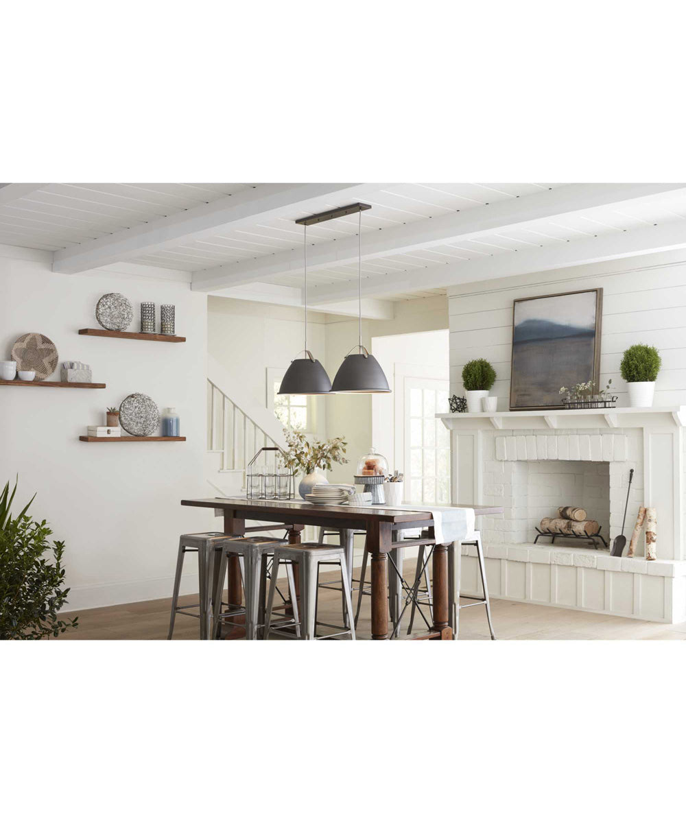 Tre 1-Light Metal Shade Coastal Pendant Light Graphite