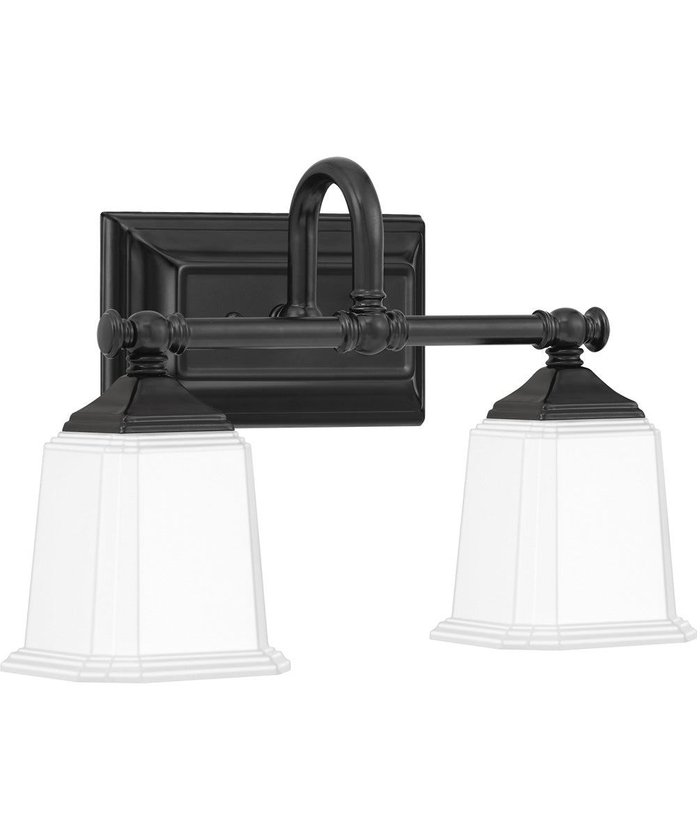 Nicholas Medium 2-light Bath Light Earth Black