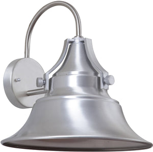 13"H Union 1-Light Outdoor Wall Light Satin Aluminum