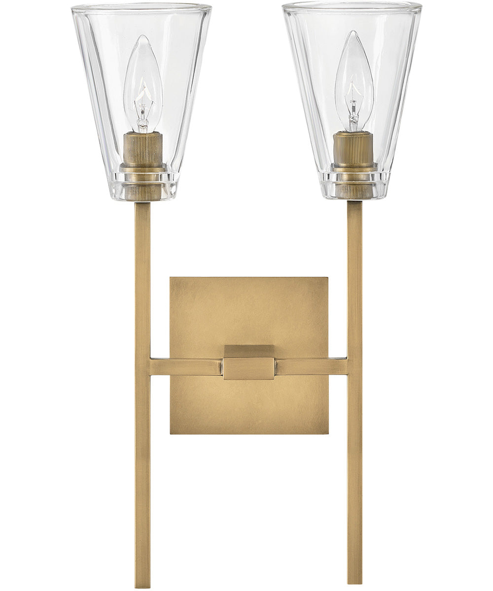 Auden 2-Light Two Light Vanity in Heritage Brass