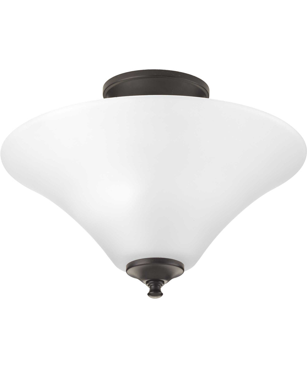 Joy 2-Light 13-1/4" Semi Flush Antique Bronze