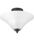 Joy 2-Light 13-1/4" Semi Flush Antique Bronze