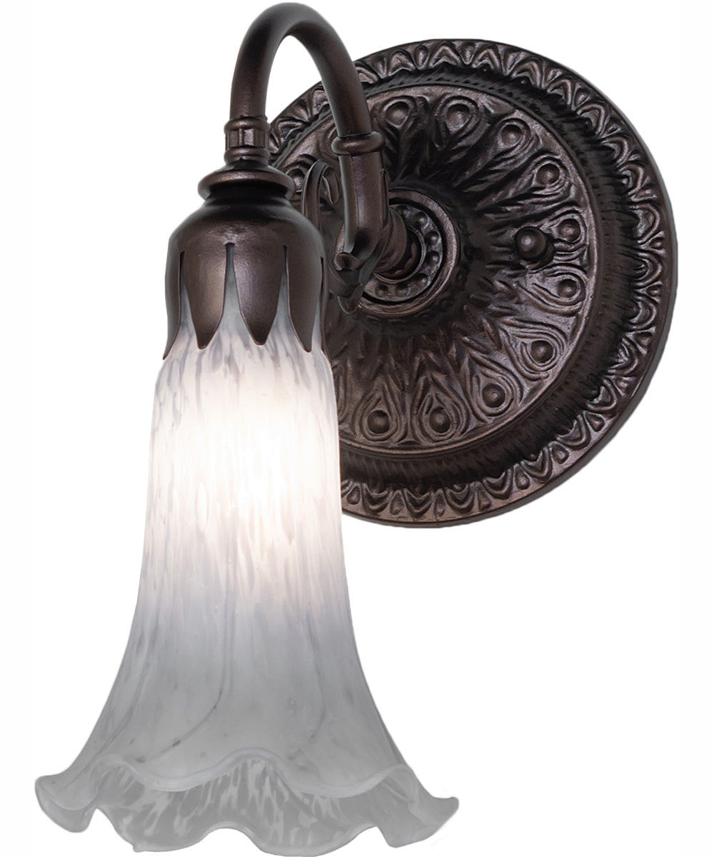 5.5" Wide Gray Tiffany Pond Lily Wall Sconce