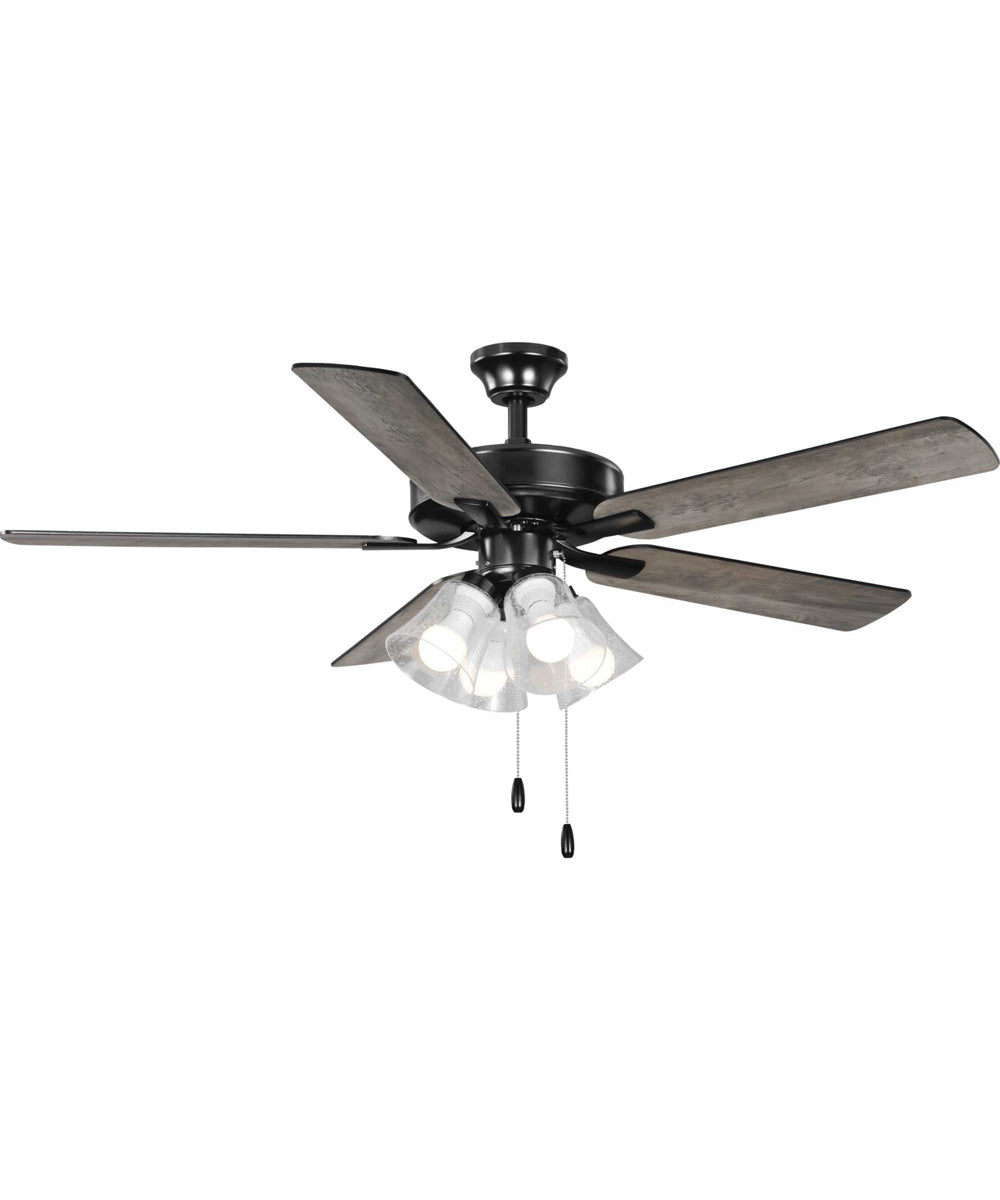 AirPro 52 in. 5-Blade Transitional Ceiling Fan with Light Matte Black