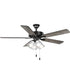 AirPro 52 in. 5-Blade Transitional Ceiling Fan with Light Matte Black