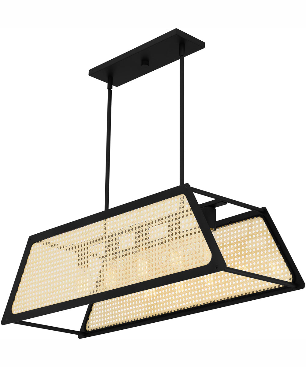 Syrah Medium 5-light Island Light Matte Black