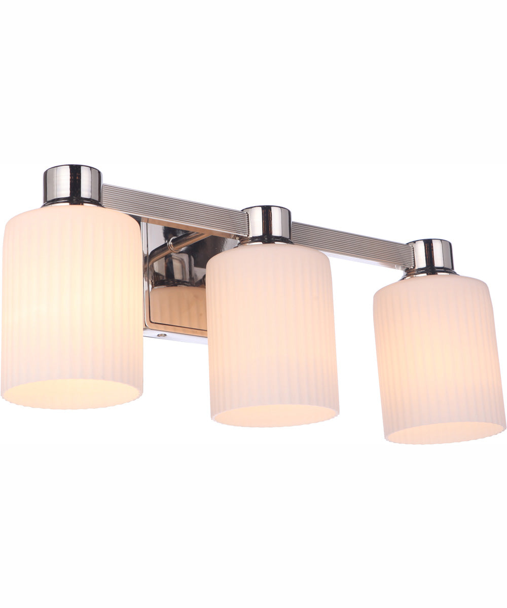 Bretton 3-Light Vanity Polished Nickel