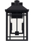 Braden 2-Light Outdoor Wall Mount Rain or Shine - Black with Clear Glass