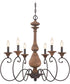 Auburn 6-light Chandelier Rustic Black