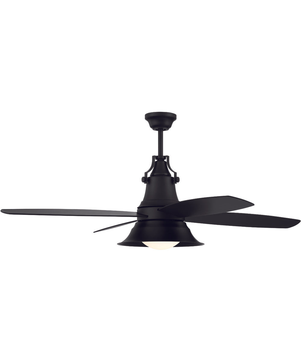 52" Union 1-Light Ceiling Fan Flat Black