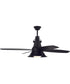 52" Union 1-Light Ceiling Fan Flat Black