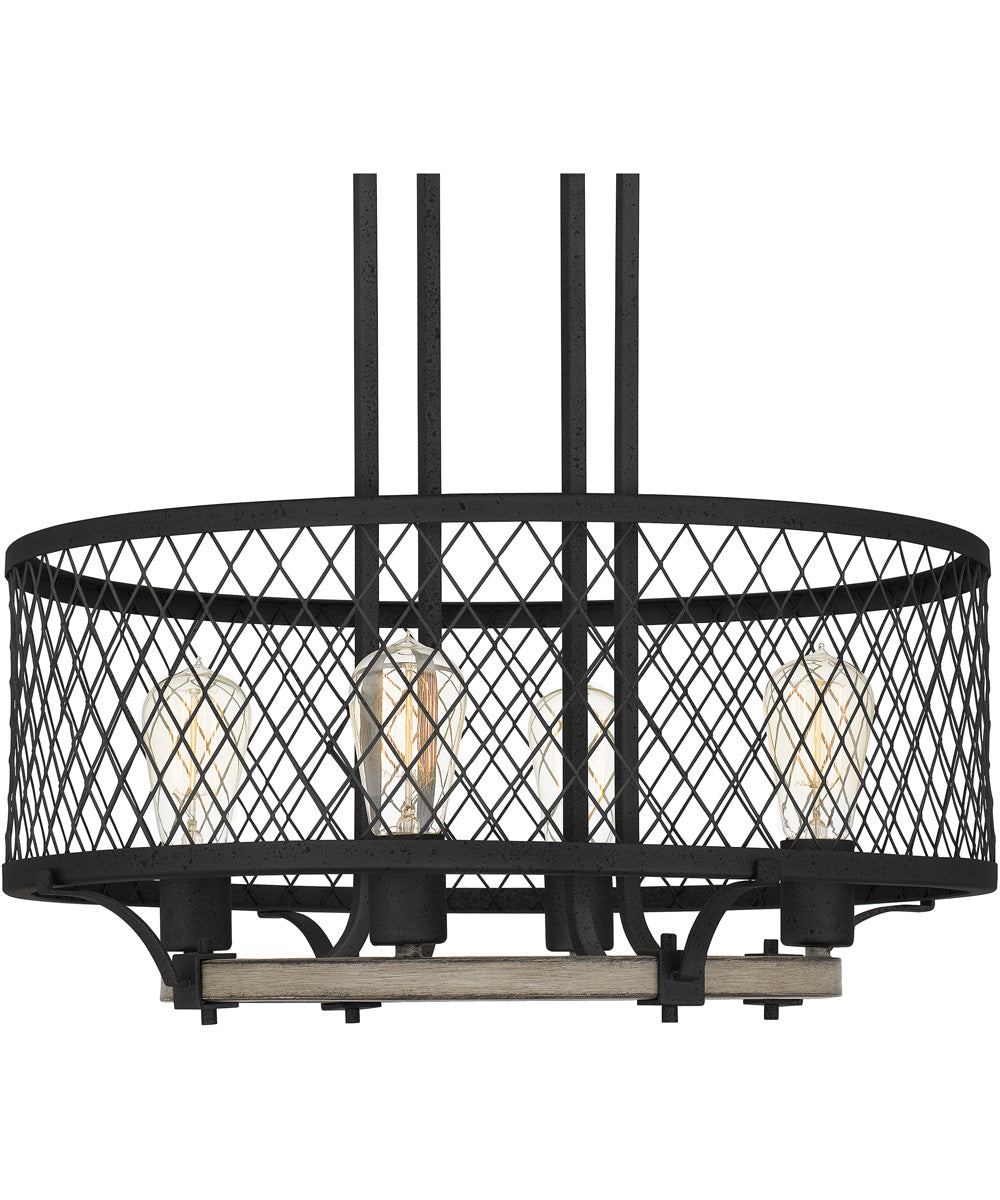 Benton 4-light Pendant Distressed Iron