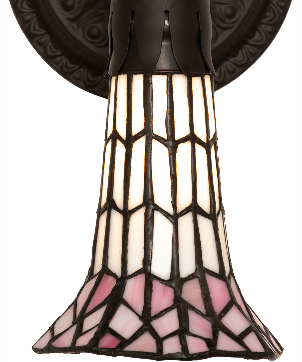 5.5" Wide Stained Glass Pond Lily Wall Sconce