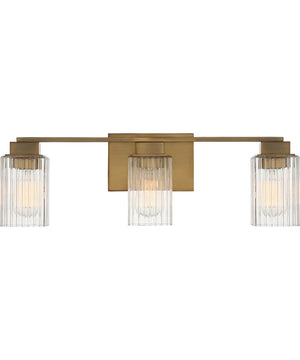 Danson Large 3-light Bath Light Weathered Brass
