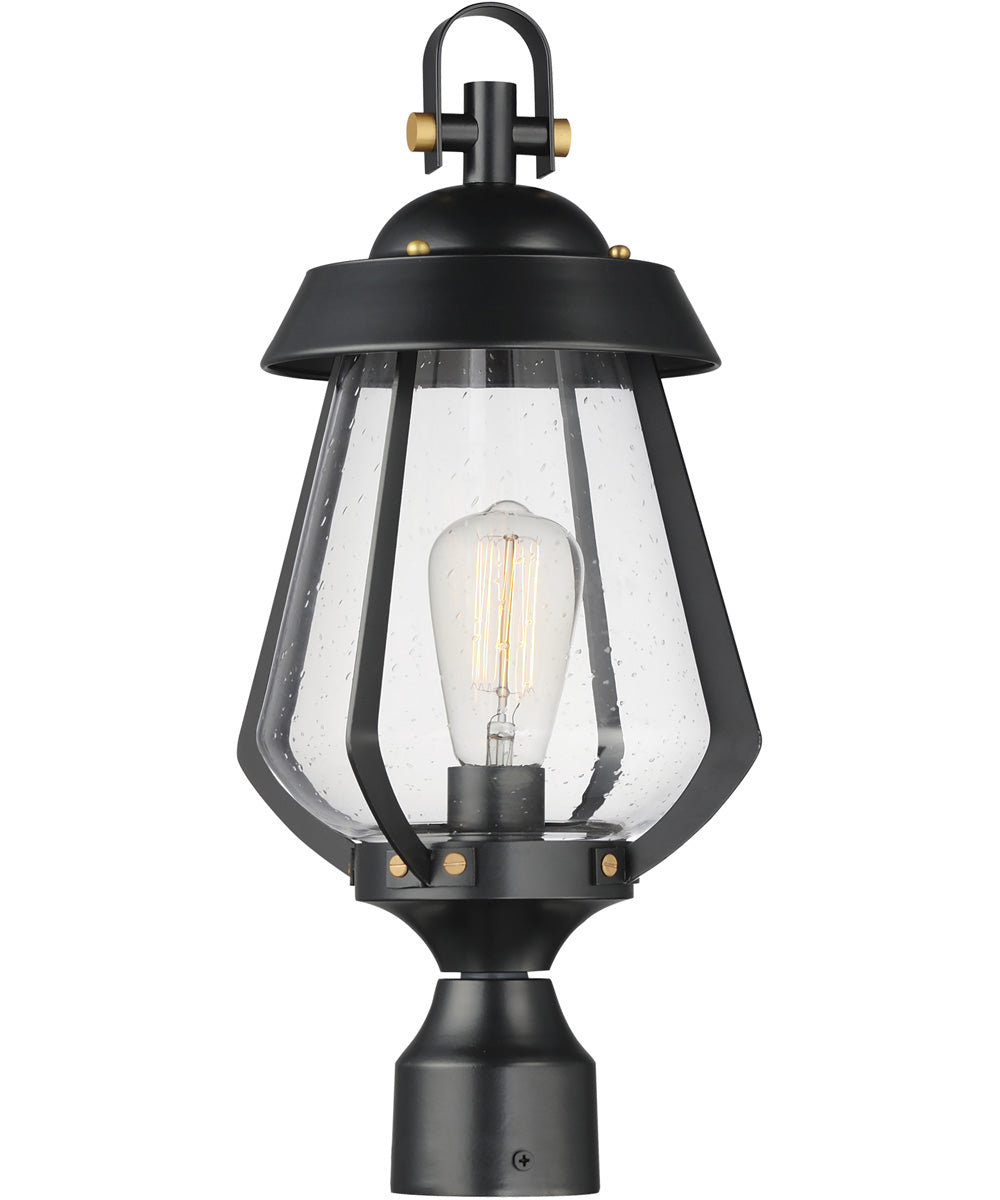 Mariner Outdoor Pier/Post Mount Black / Antique Brass