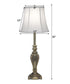 30"H 1-Light Buffet Lamp Burnished Brass