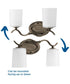 Inspire 2-Light Etched Glass Traditional Bath Vanity Light Antique Bronze