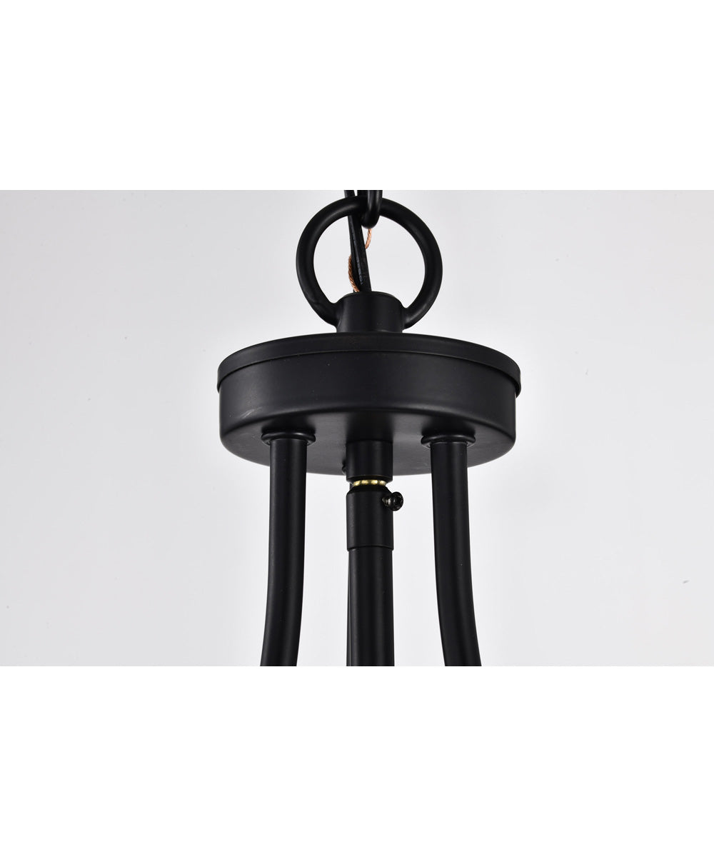 Amado 3-Light Pendant Matte Black