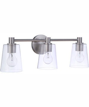 Emilio 3-Light Vanity Brushed Polished Nickel