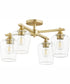 Veno 4-light Ceiling Flush Mount Aged Brass