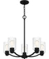 Acacia 5-light Chandelier Matte Black