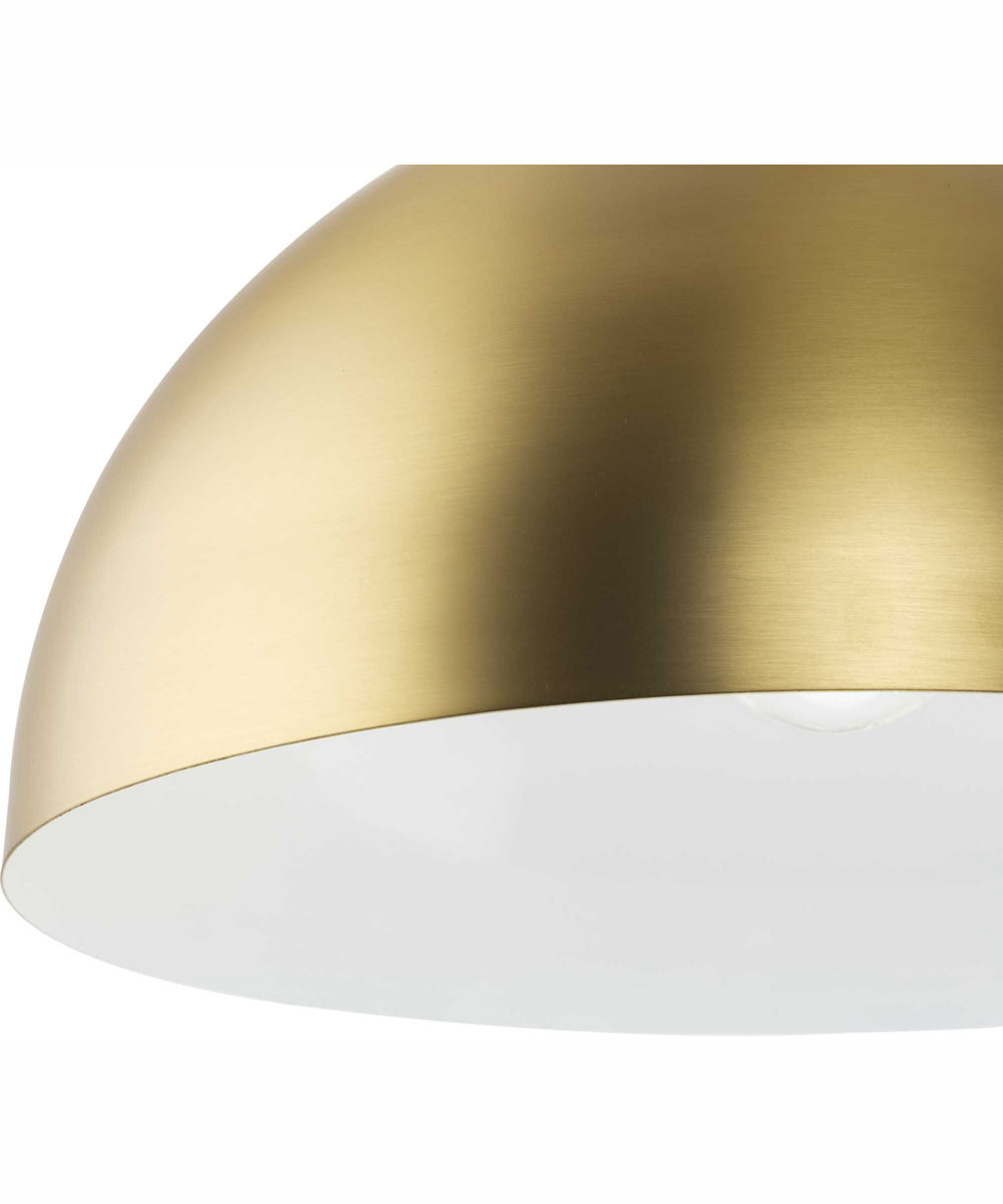 Perimeter 1-Light Mid-Century Modern Pendant with metal Shade Brushed Gold